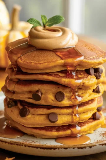 Chocolate Chip Pumpkin Pancakes