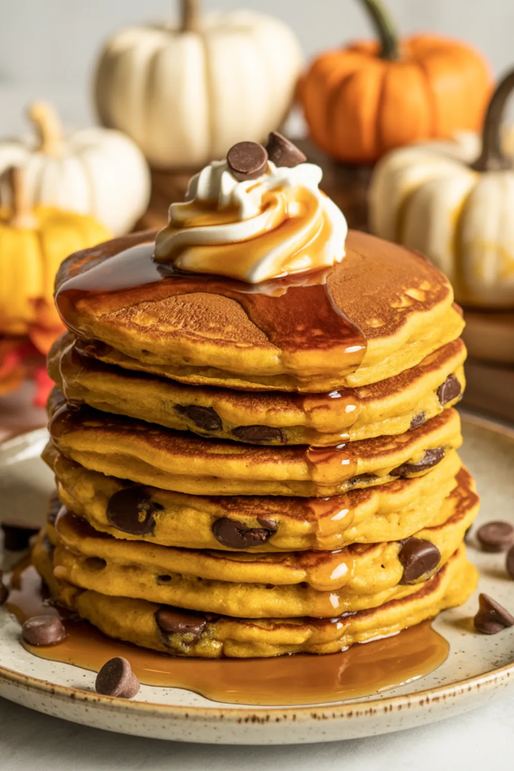 Chocolate Chip Pumpkin Pancakes