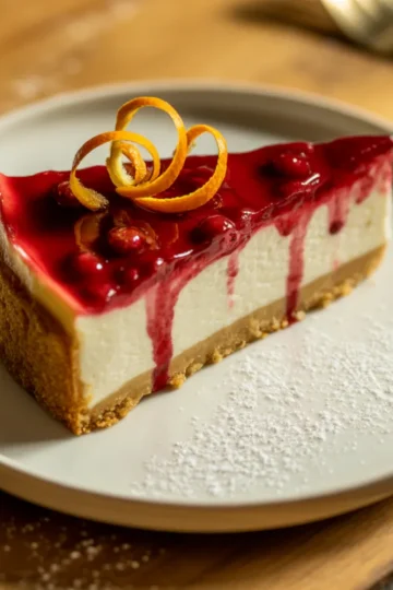 Cranberry Orange Cheesecake