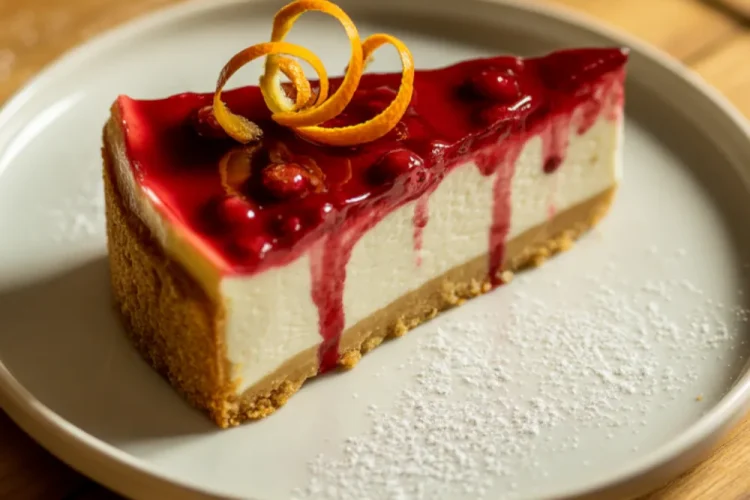 Cranberry Orange Cheesecake