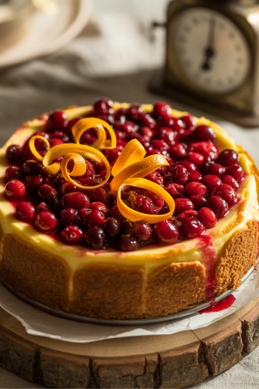 Cranberry Orange Cheesecake