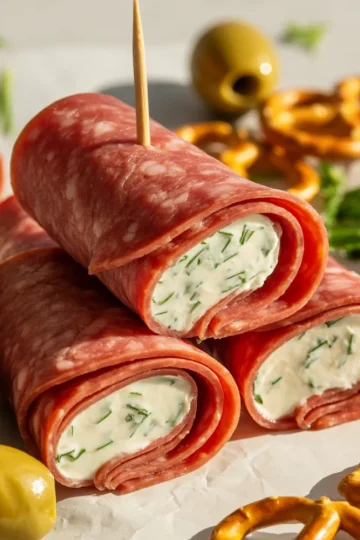 Cream Cheese Salami Roll Ups