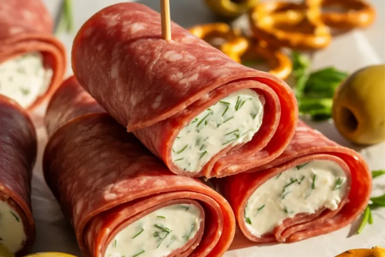 Cream Cheese Salami Roll Ups