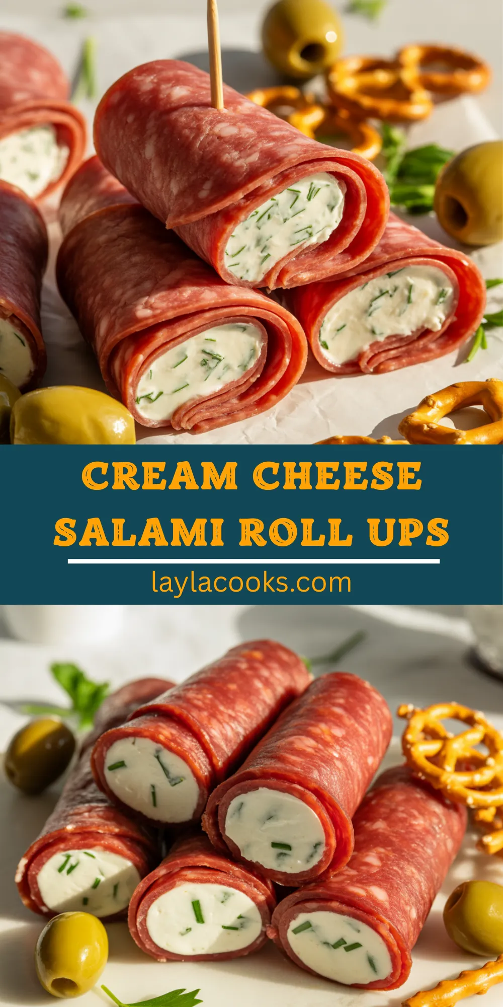 Cream Cheese Salami Roll Ups