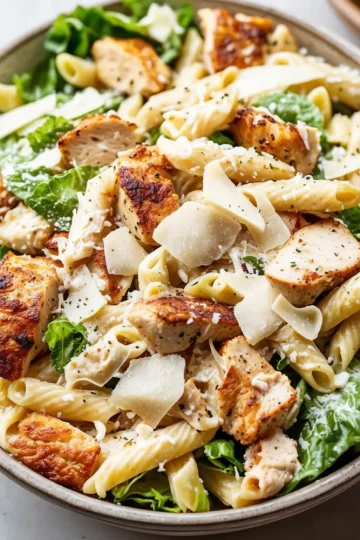Creamy Chicken Caesar Pasta Salad