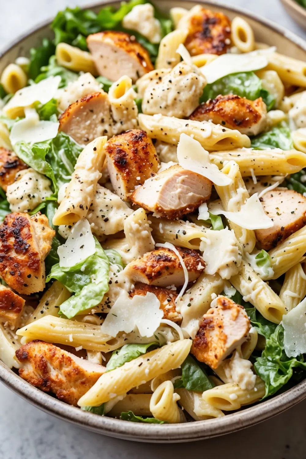 Creamy Chicken Caesar Pasta Salad