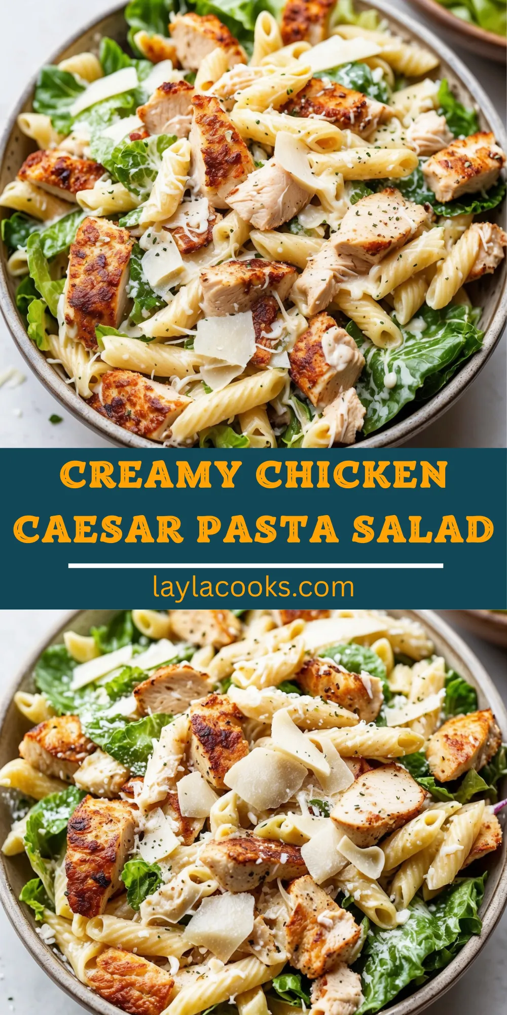 Creamy Chicken Caesar Pasta Salad