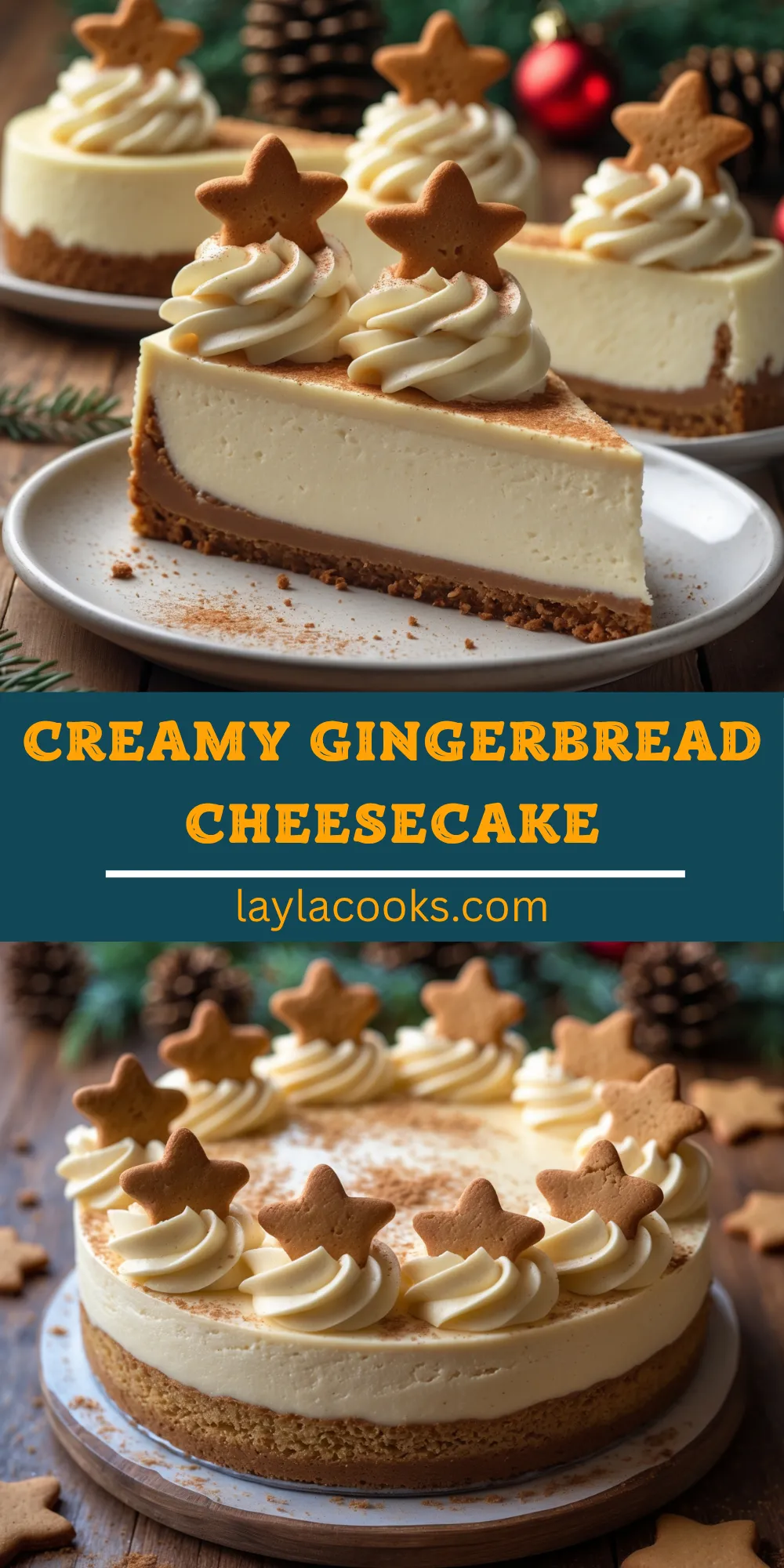 Creamy Gingerbread Cheesecake