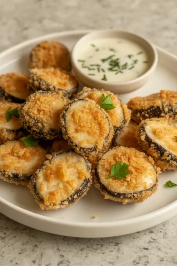 Crispy Fried Mushrooms with Cool Ranch Dip