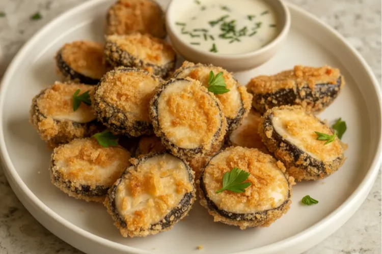 Crispy Fried Mushrooms with Cool Ranch Dip