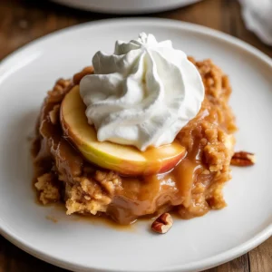 Crockpot Caramel Apple Dump Cake