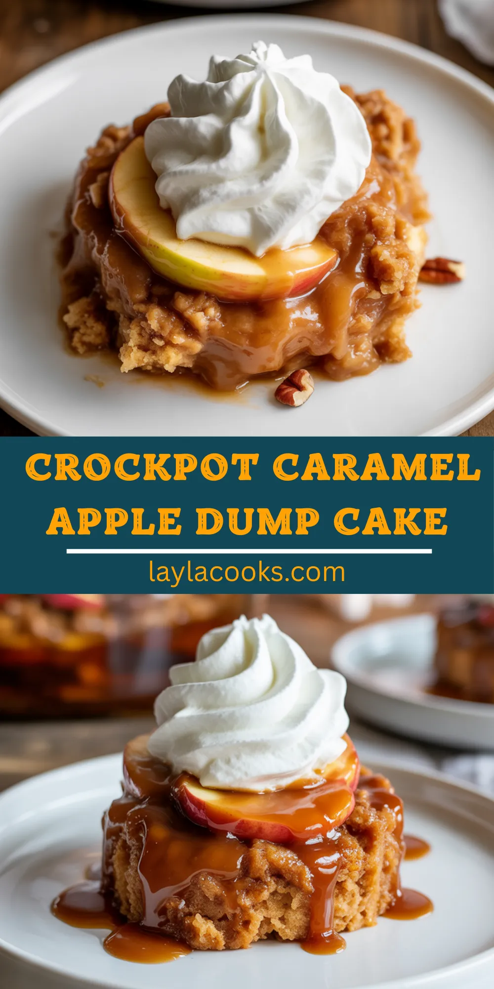  Crockpot Caramel Apple Dump Cake
