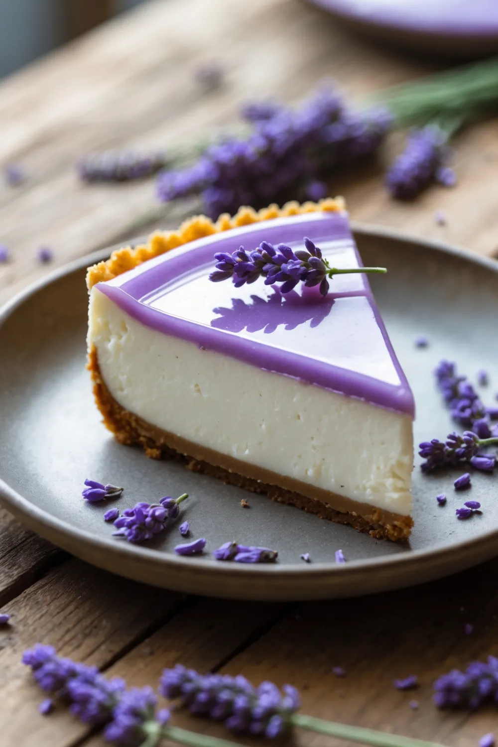 Easy Lavender Cheesecake