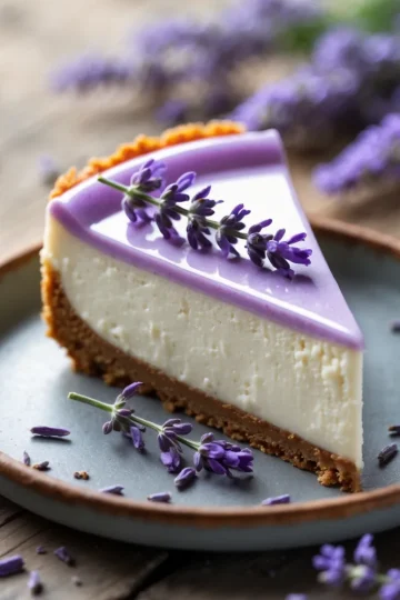 Easy Lavender Cheesecake