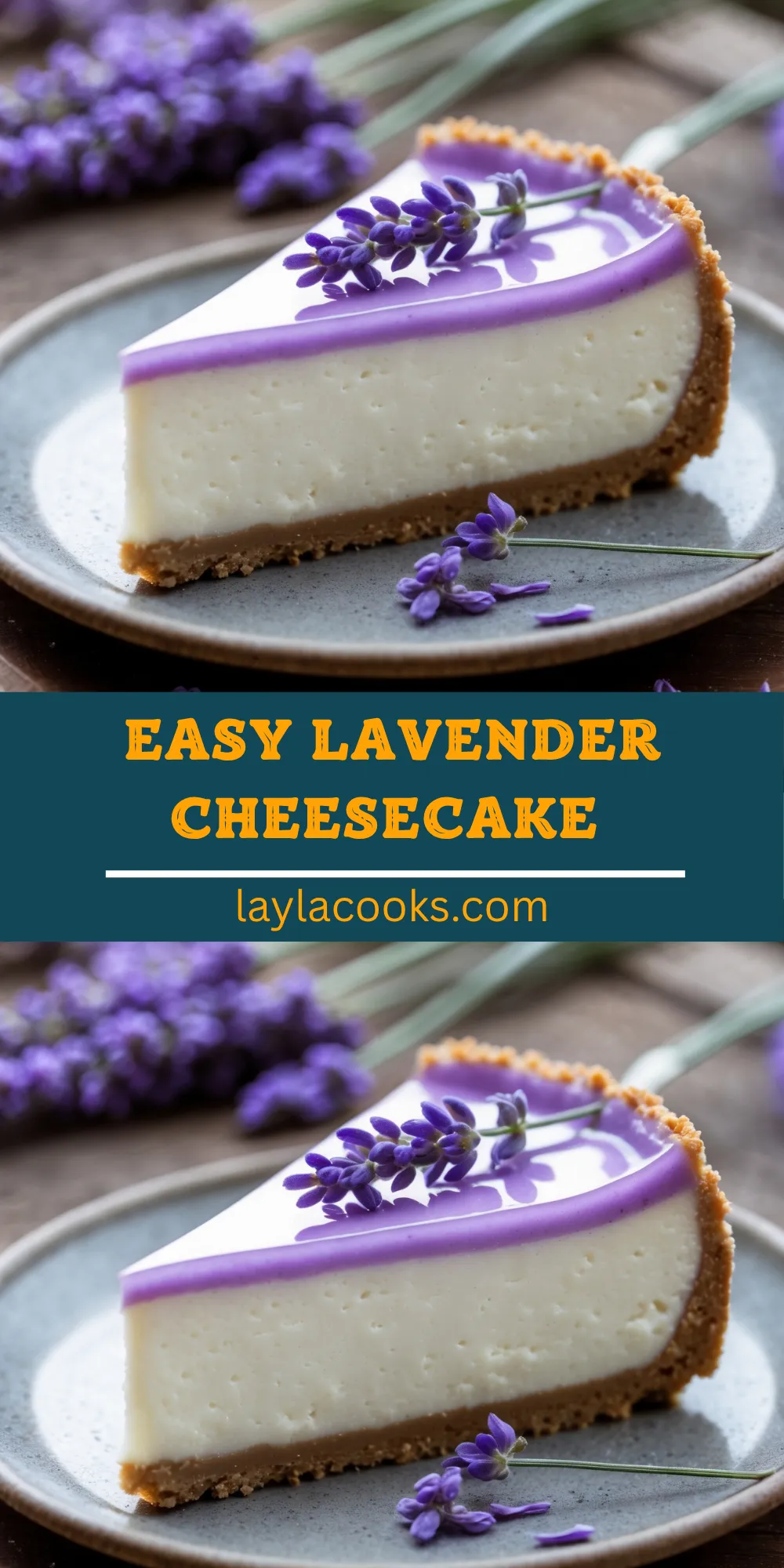Easy Lavender Cheesecake 