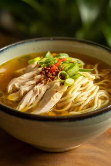 Ginger Garlic Chicken Noodle Soup