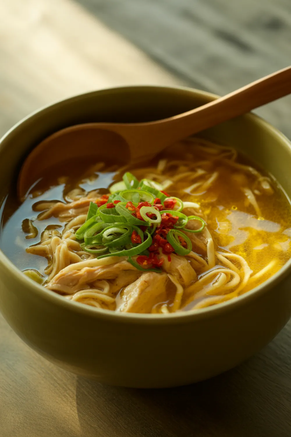 Ginger Garlic Chicken Noodle Soup
