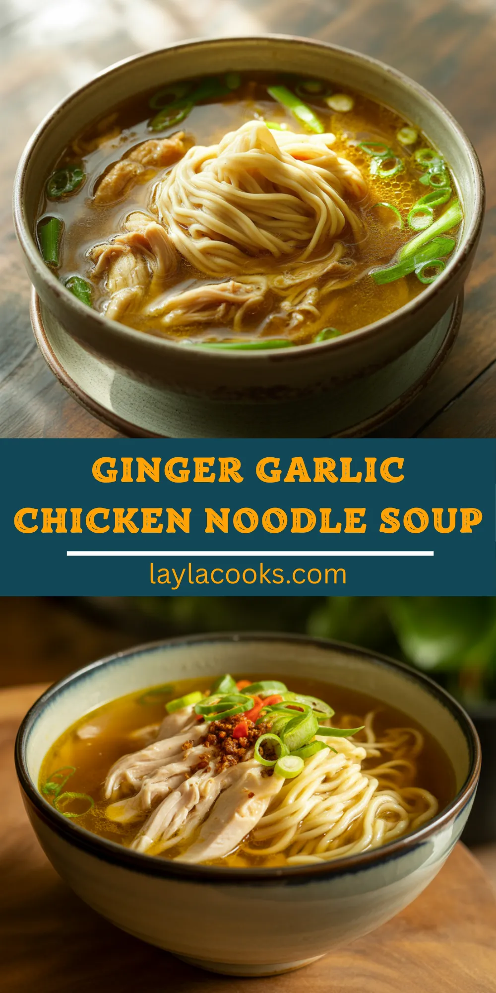 Ginger Garlic Chicken Noodle Soup