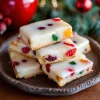 Glazed Fruitcake Shortbread Cookies
