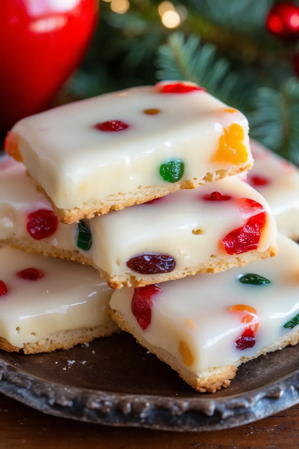  Glazed Fruitcake Shortbread Cookies