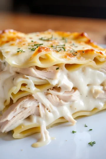 Gluten Free Garlic Chicken Lasagna