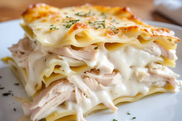 Gluten Free Garlic Chicken Lasagna