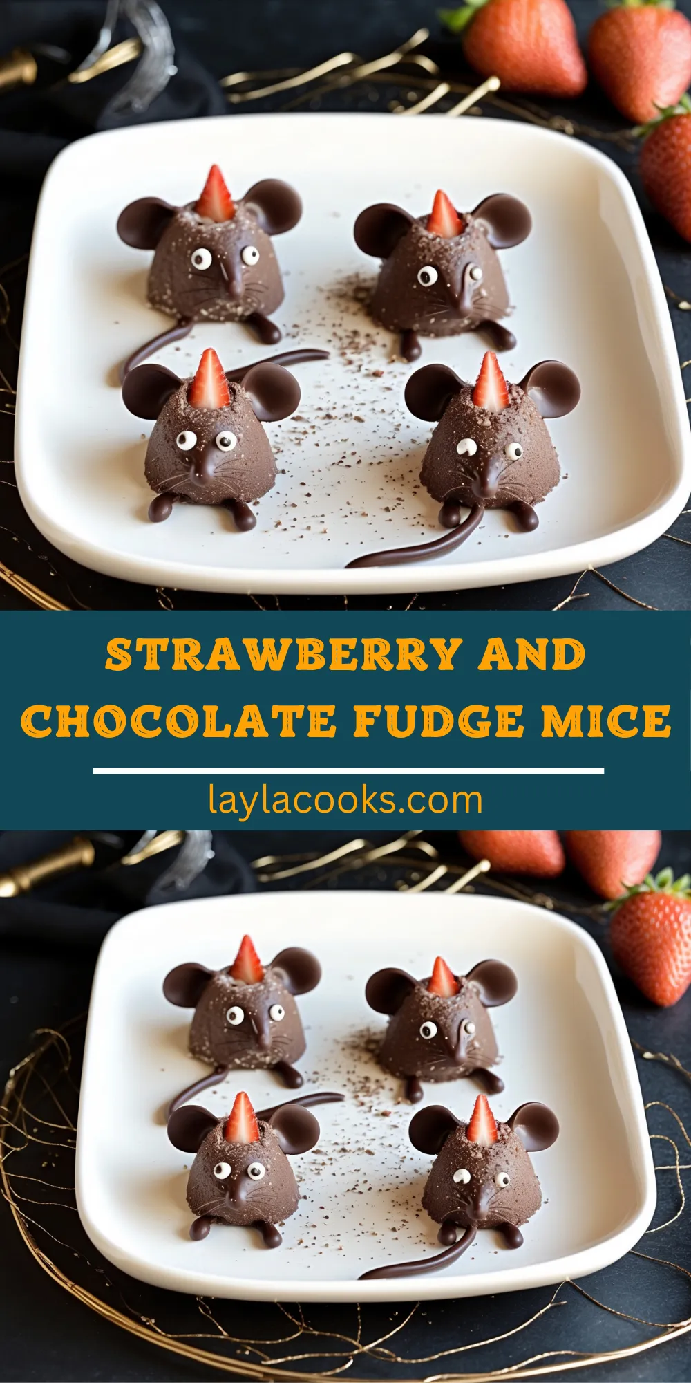 Strawberry and Chocolate Fudge Mice