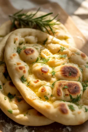 Homemade Garlic Naan Bread