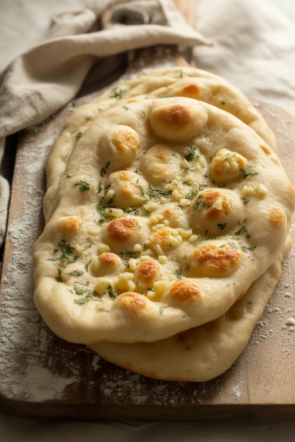 Homemade Garlic Naan Bread