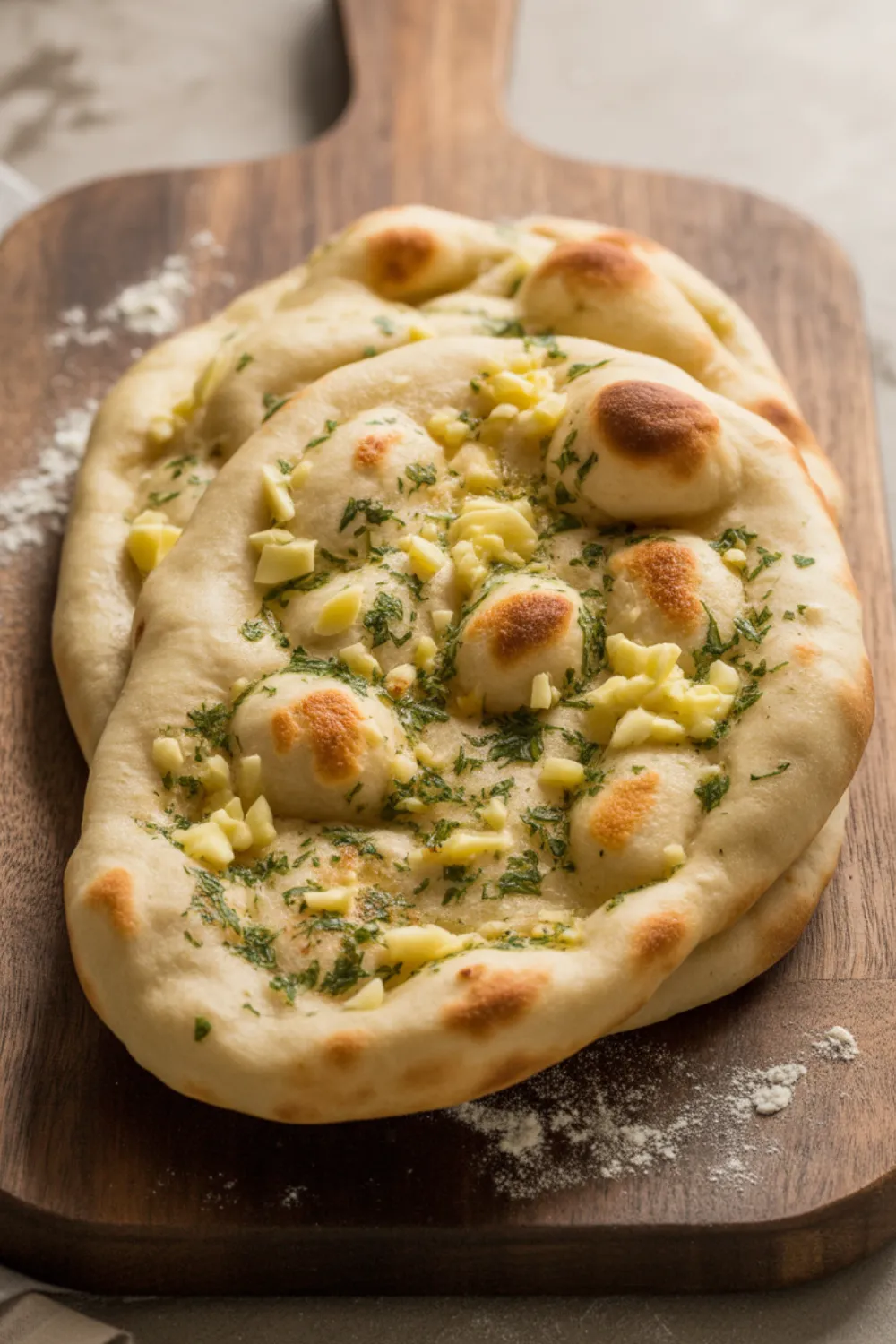 Homemade Garlic Naan Bread
