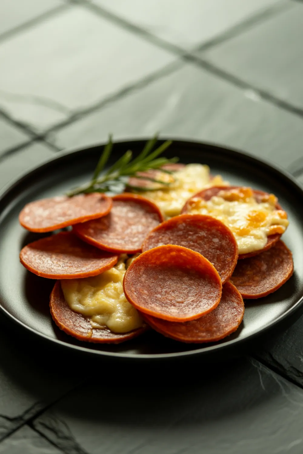 Keto Pepperoni Cheese Crisps