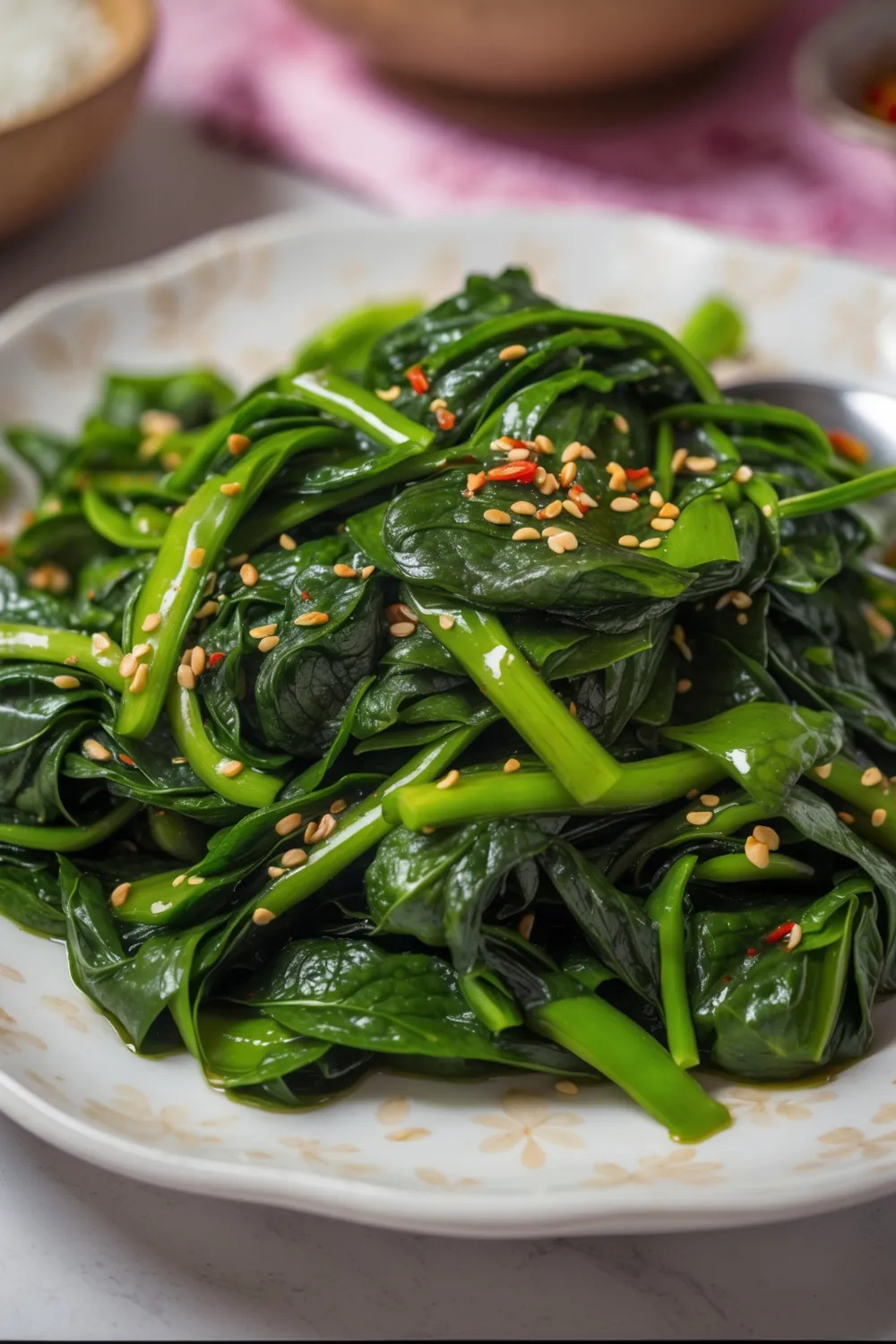Korean Spinach Side Dish 