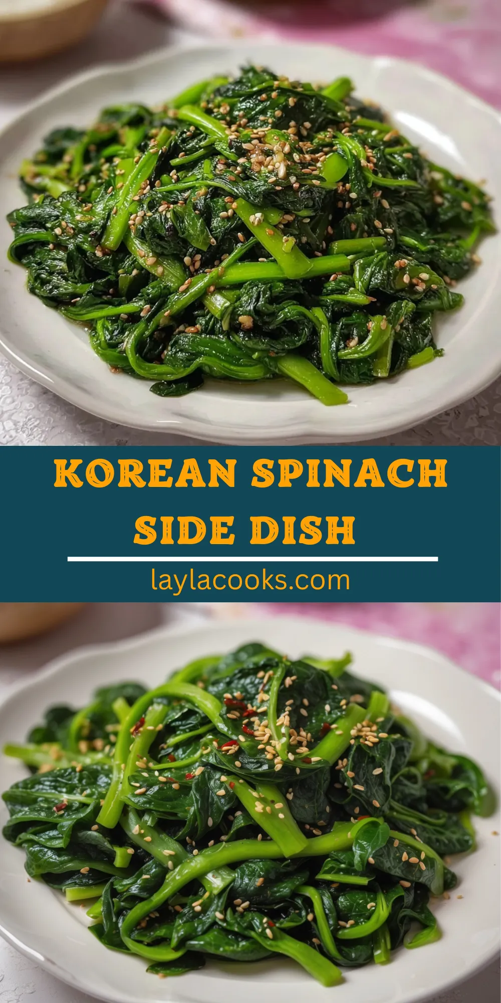 Korean Spinach Side Dish 