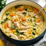 Lemon Chicken Orzo Soup