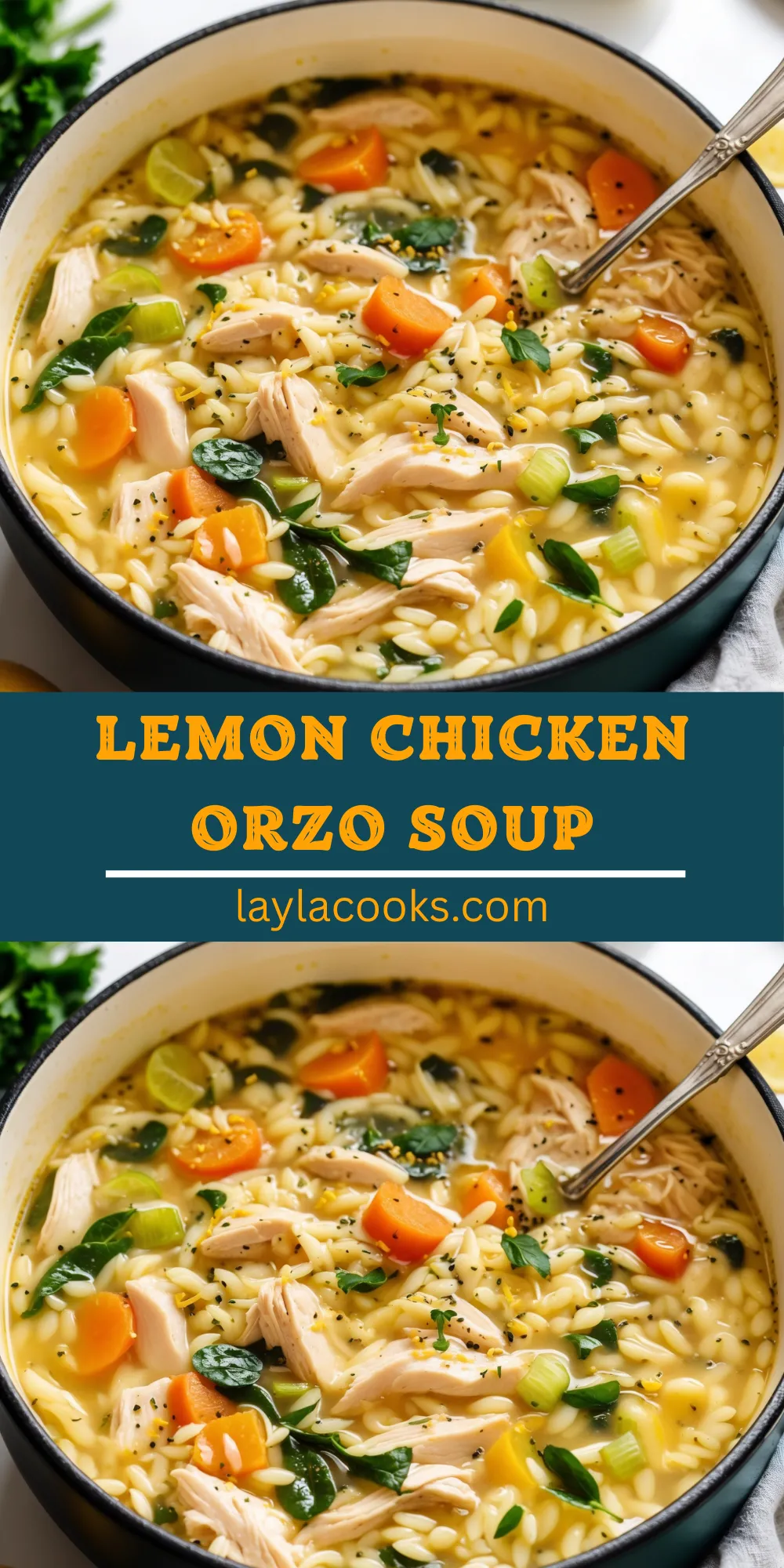 Lemon Chicken Orzo Soup