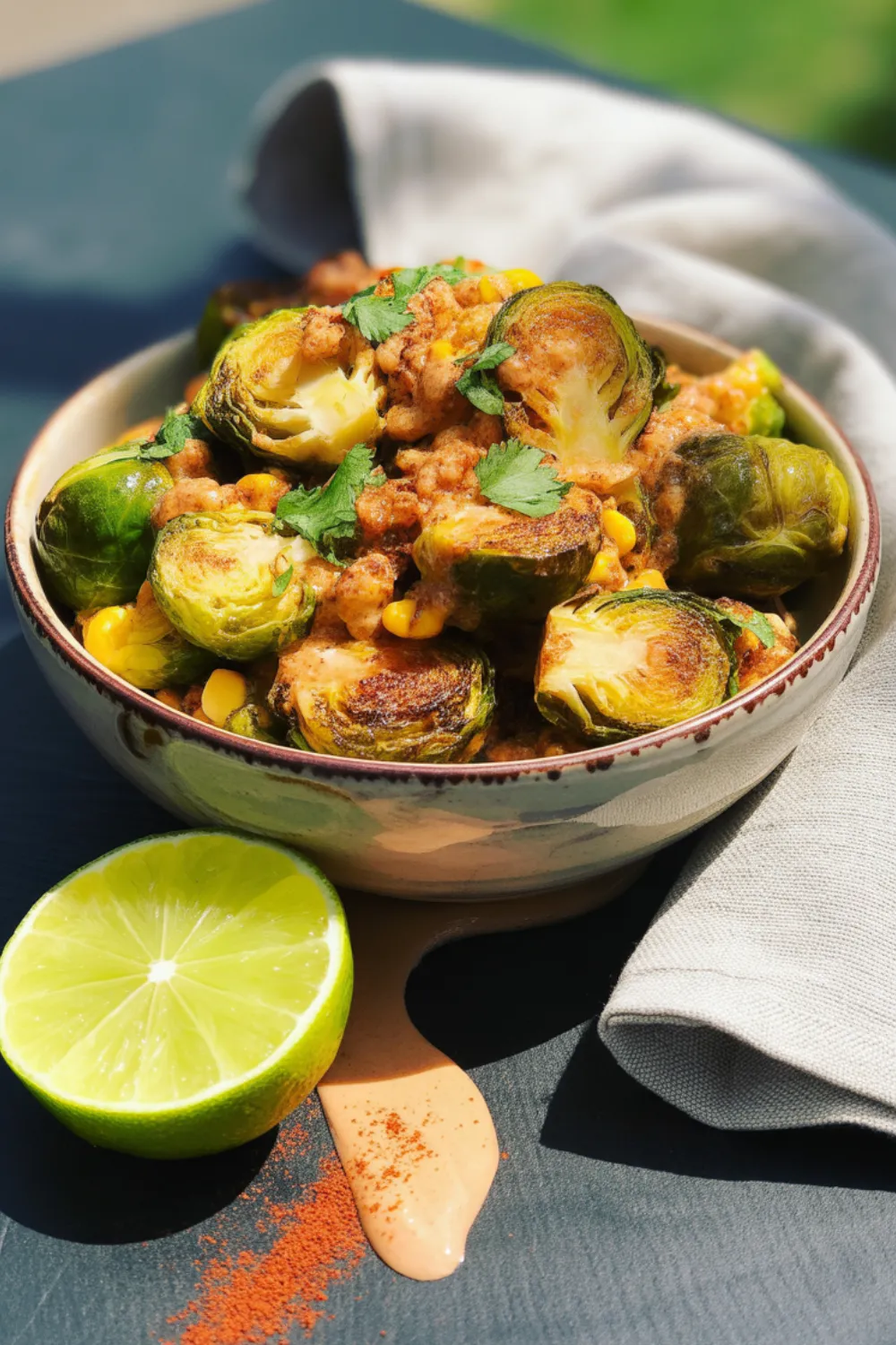 Mexican Street Corn Brussels Sprouts