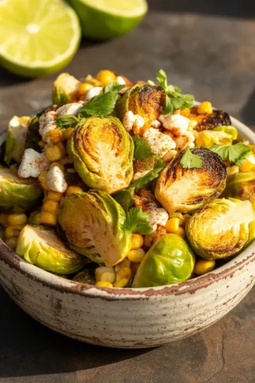 Mexican Street Corn Brussels Sprouts