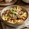 One-Pot Mushroom and White Bean Pasta