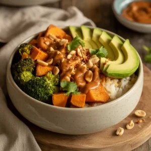 Peanut Sweet Potato Buddha Bowls
