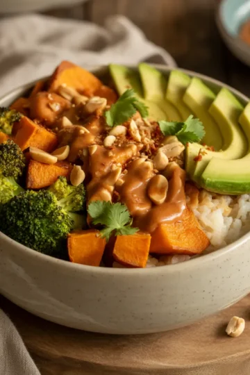 Peanut Sweet Potato Buddha Bowls