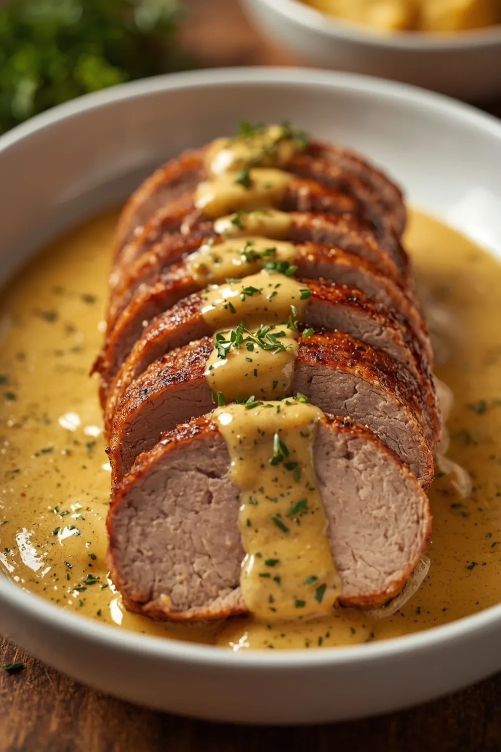 Pork Tenderloin with Dijon Cream Sauce