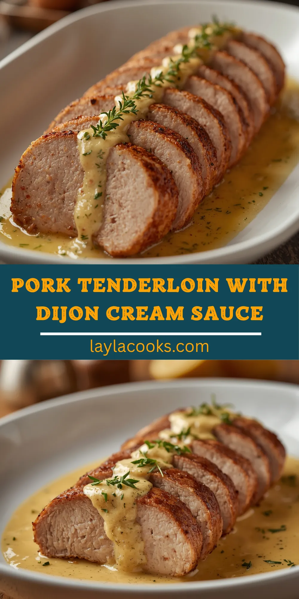 Pork Tenderloin with Dijon Cream Sauce 