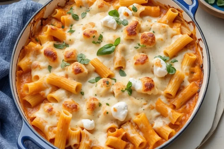 Pumpkin Ricotta Pasta Bake
