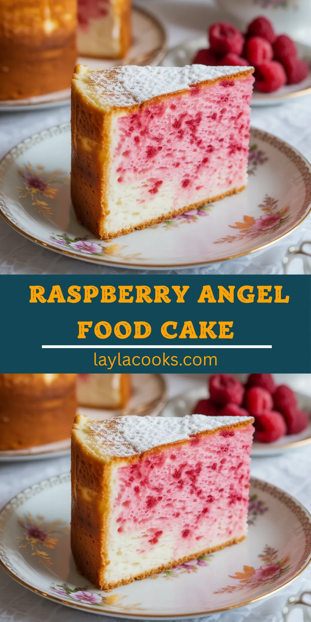Raspberry Angel Food Cake
