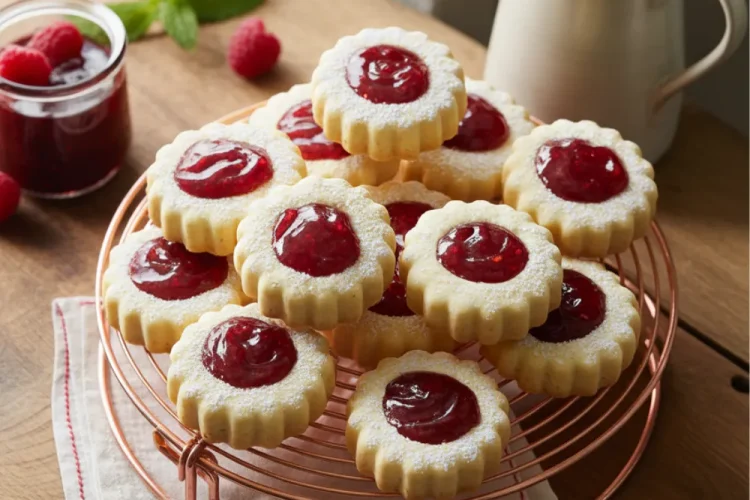 Raspberry Jam Amaretti Cookies