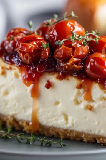 Savory Cheesecake with Roasted Tomato Jam