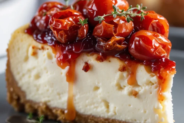 Savory Cheesecake with Roasted Tomato Jam