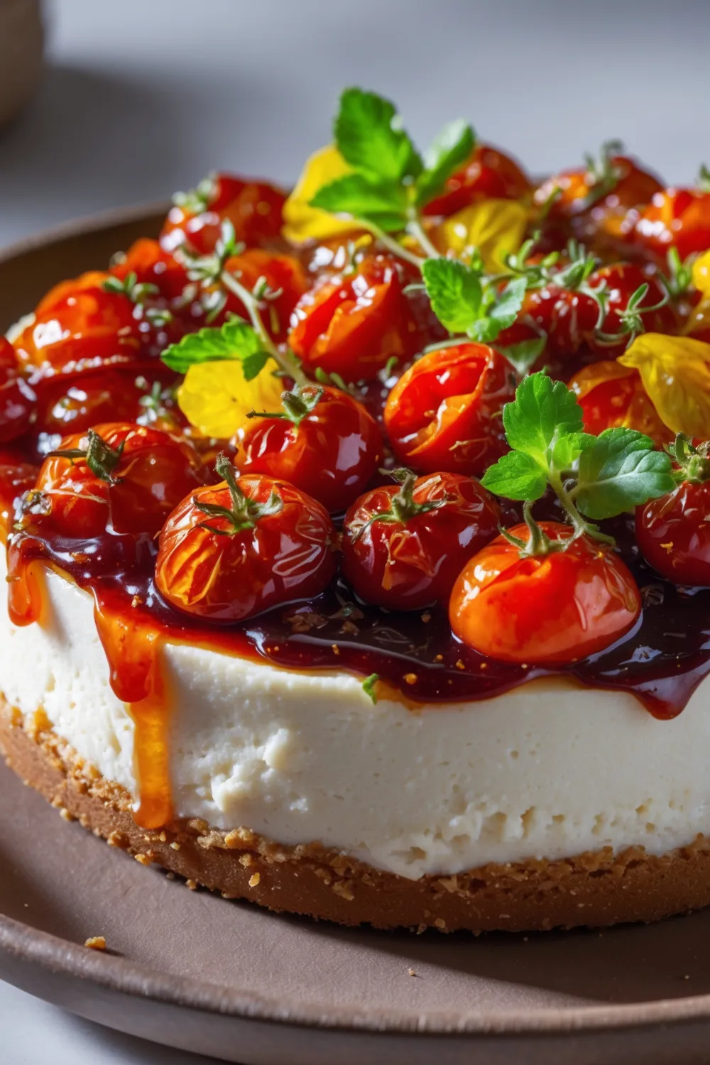 Savory Cheesecake with Roasted Tomato Jam
