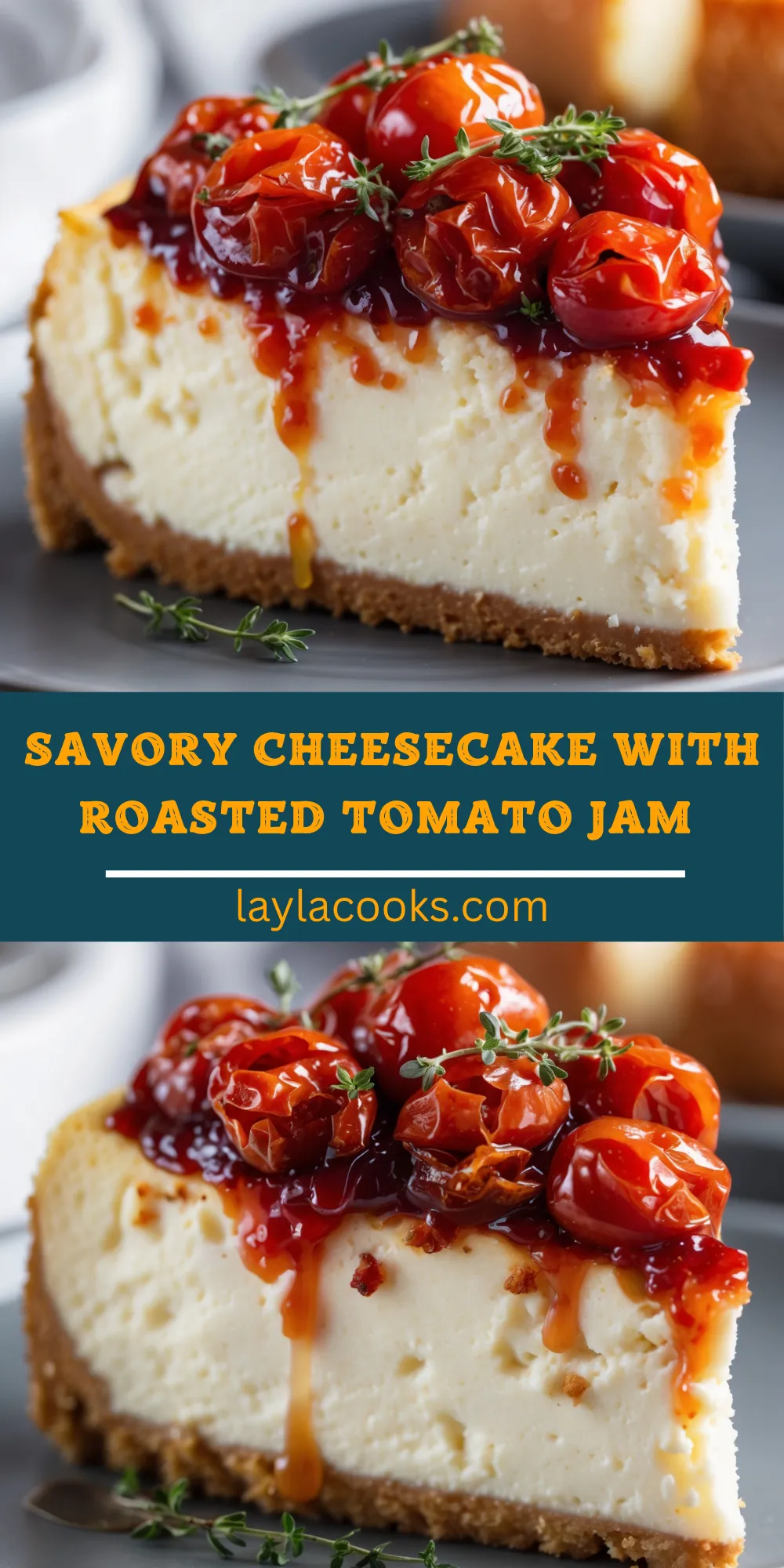 Savory Cheesecake with Roasted Tomato Jam