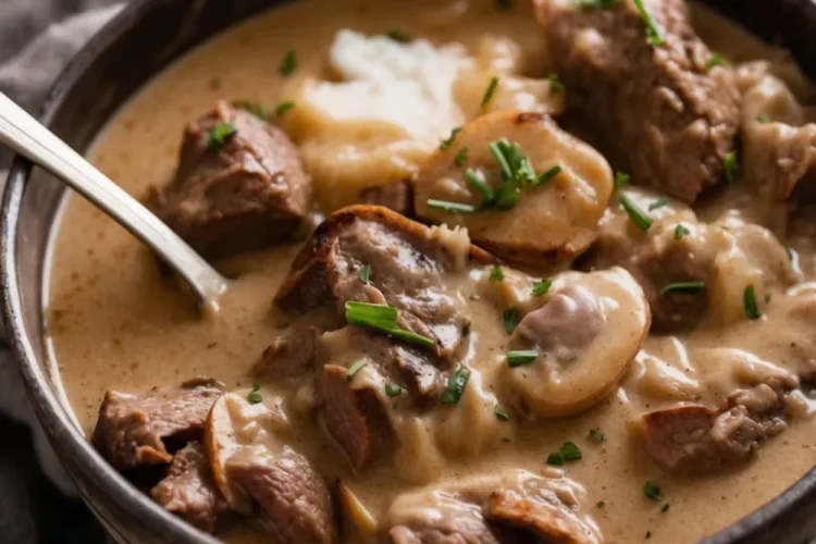 Slow Cooker Beef Stroganoff Stew